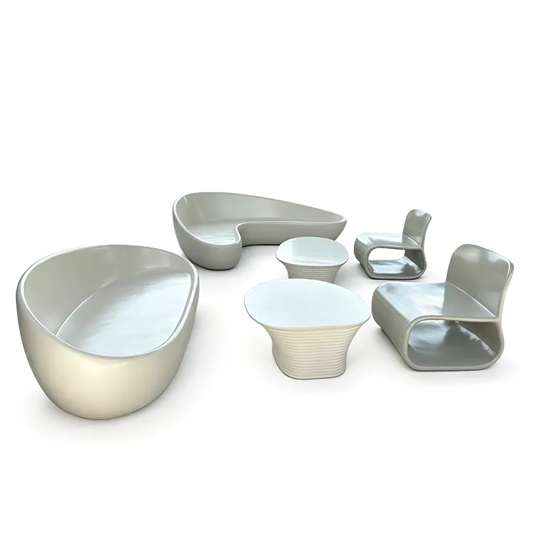 Flowing Curve FRP Lounge Seating