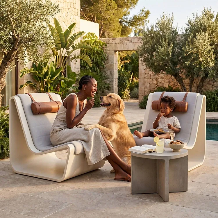 Curve FRP Outdoor Lounge Chair